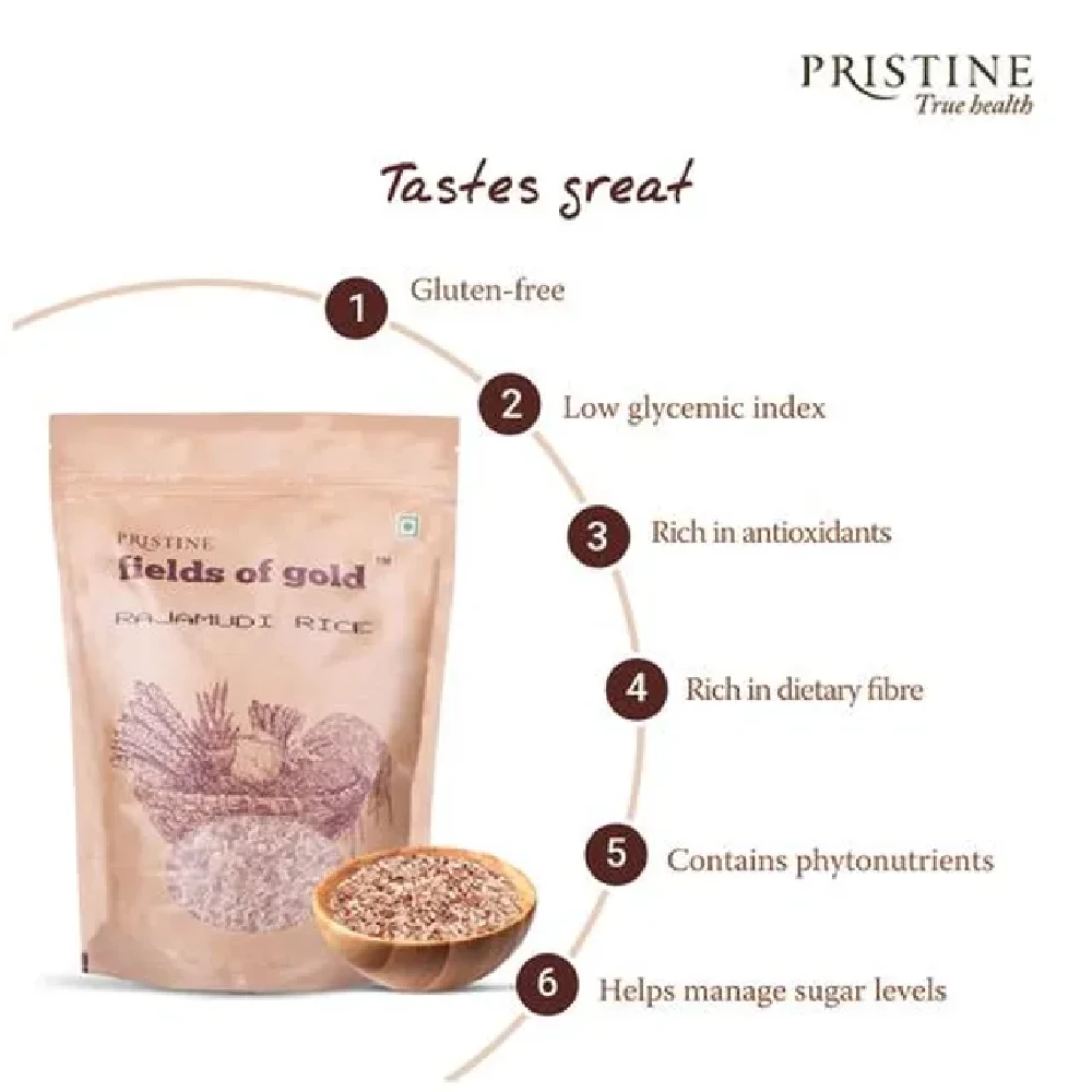 PRISTINE Fields Of Gold - Rajamudi Rice, 1 kg-4.webp